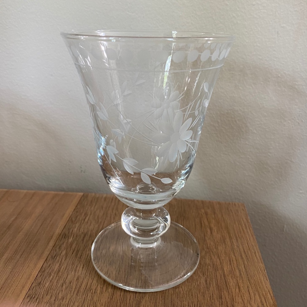 Floral glass cups